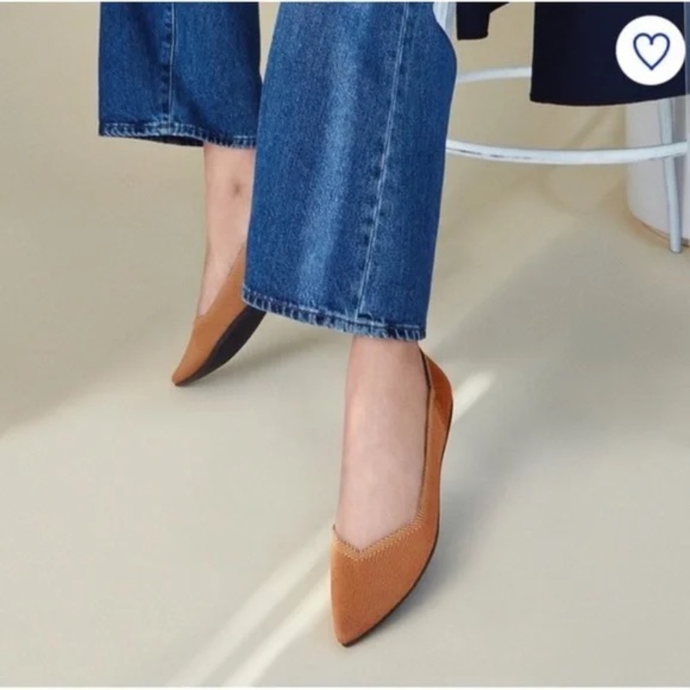 Rothy’s The Point Flat in fawn size 7.5